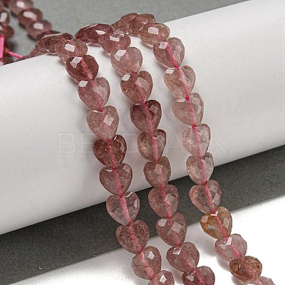 Natural Green Strawberry Quartz Beads Strands G-P544-E04-01-1