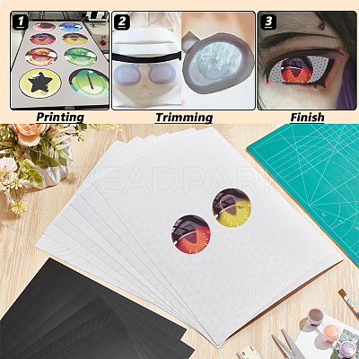 14Pcs 2 Colors PVC Plastic Sheets AJEW-NB0006-41-1