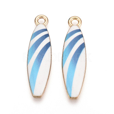 Alloy Enamel Pendants ENAM-T022-40KCG-01-1