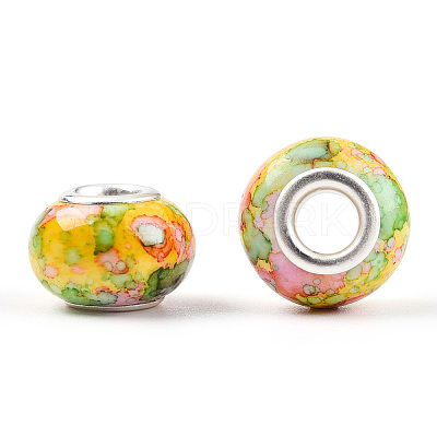 Opaque Resin European Beads RPDL-T003-09-1