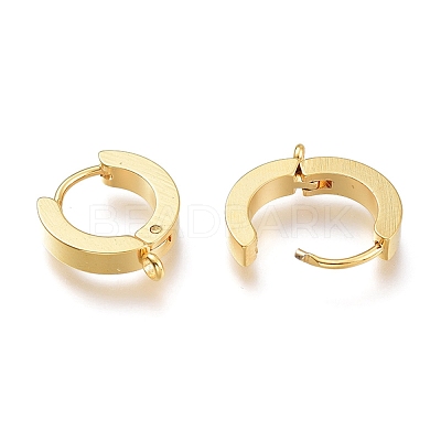 304 Stainless Steel Huggie Hoop Earrings Findings X-STAS-I167-01A-G-1