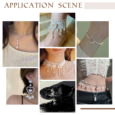 300Pcs 6 Styles ABS Plastic Imitation Pearl Beads KY-GA0001-37-1