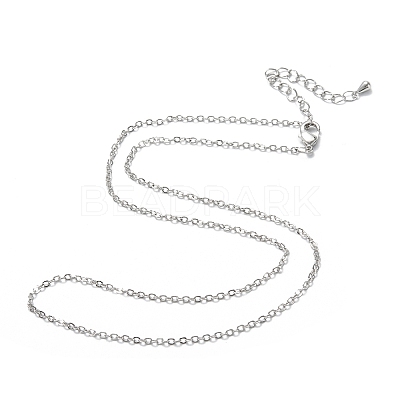 Brass Cable Chain Necklaces X-NJEW-K123-05P-1