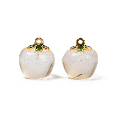 Transparent Glass Apple Pendants X1-DGLA-E004-16G-1