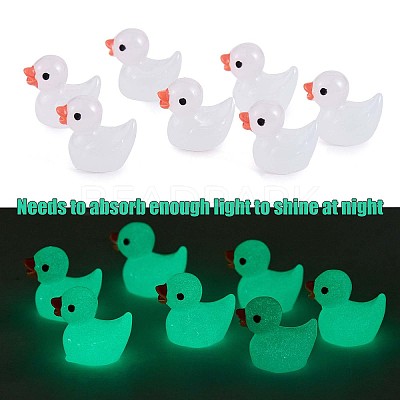 80 Pcs Tiny Ducks Mini Resin Duck Colorful Mini Duck Bulk Fairy Tale Garden Animal Sculpture Resin Duck Image for Miniature Landscape JX344A-1