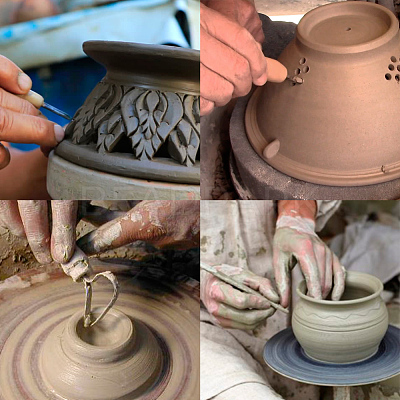 Wholesale BENECREAT 23pcs/set Ceramic Pottery Clay Model Home Craft Art 