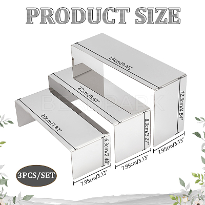 201 Stainless Steel Display Riser Stand Sets ODIS-WH0004-17P-1
