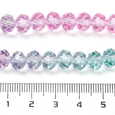 Transparent Painted Glass Beads Strands DGLA-A034-T6mm-A10-1