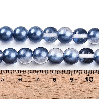 Baking Paint Transparent Glass Beads X1-DGLA-N011-10mm-08-1
