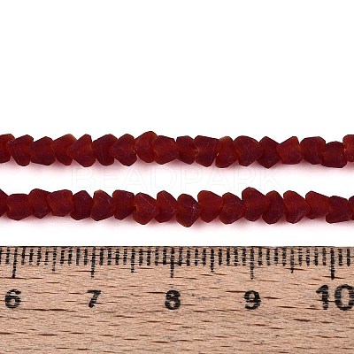 Frosted Transparent Glass Beads Strands GLAA-N016-4mm-26-1