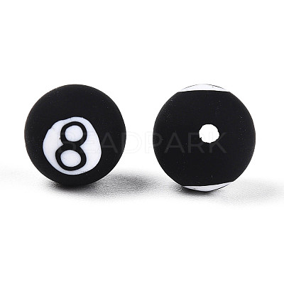Handmade 8 Ball Polymer Clay Beads CLAY-N014-02A-05-1