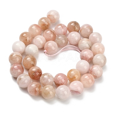 Natural Pink Morganite Beads Strands G-H335-B01-12mm-1