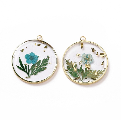 Transparent Clear Epoxy Resin Pendants RESI-L036-12G-06-1