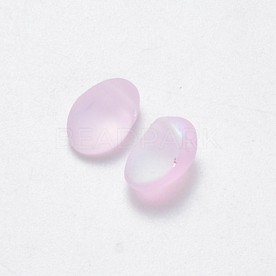 Transparent Spray Painted Glass Charms GLAA-R211-05-D02-1