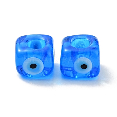 Handmade Evil Eye Lampwork European Beads LAMP-G143-06A-1