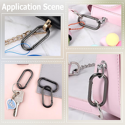 6Pcs Alloy Spring Gate Rings FIND-SP0001-24B-1