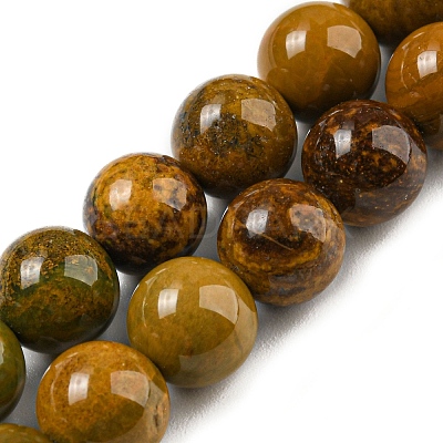 Natural Ocean Jasper Beads Strands G-P503-8MM-07-1