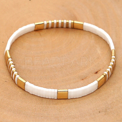 Bohemian Glass Seed Beaded Stretch Bracelets JM4508-46-1
