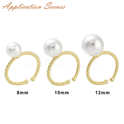 Brass Cup Peg Open Cuff Ring Settings KK-G518-02G-02-1