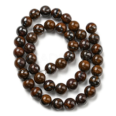 Natural Yellow Tiger Iron Beads Strands G-C079-A03-02-1