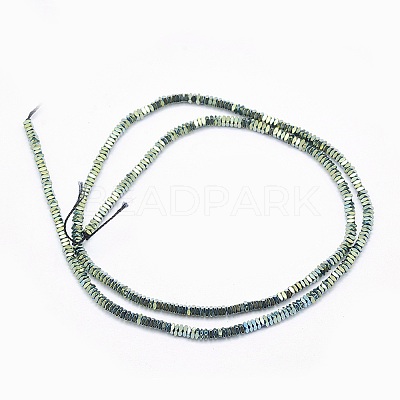 Electroplate Non-magnetic Synthetic Hematite Beads Strands G-L489-D06-1