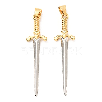 Rack Plating Brass Pendants KK-A185-11G-1