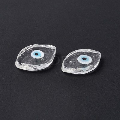 Handmade Evil Eye Lampwork Cabochons LAMP-F025-06A-1