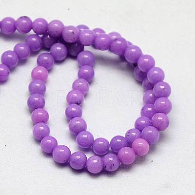 Natural Mashan Jade Round Beads Strands G-D263-4mm-XS24-1