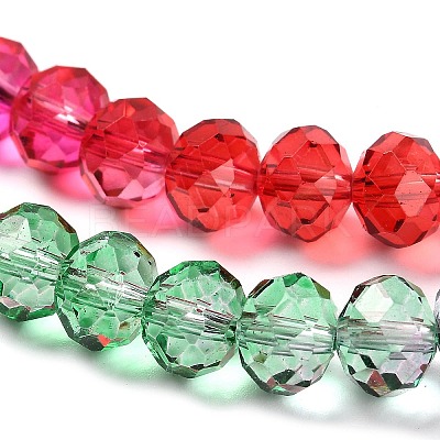 Transparent Painted Glass Beads Strands LS-DGLA-A034-T8mm-A24-1