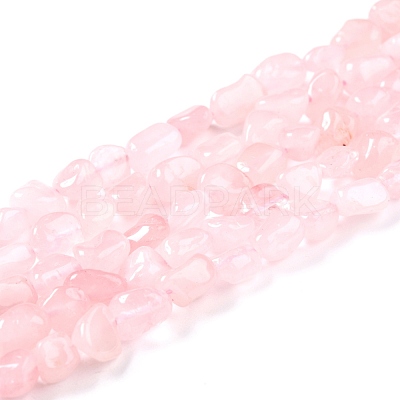 Natural Madagascar Rose Quartz Beads Strands G-G018-13-1