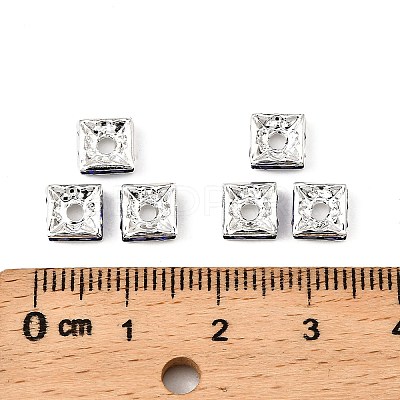 Brass Rhinestone Spacer Beads X-RSB072-1