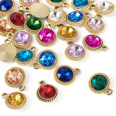 24Pcs 12 Colors K5 Glass Pendants FIND-TA0007-92KCG-1
