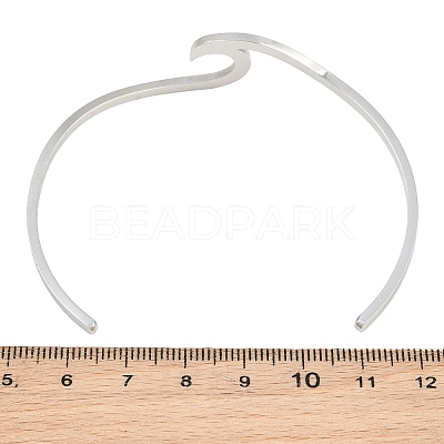 Tarnish Resistant 304 Stainless Steel Cuff Bangles BJEW-G611-01P-1