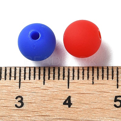 Rubberized Style Imitated Silicone Acrylic Beads MACR-D029-01D-1