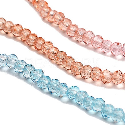 Transparent Painted Glass Beads Strands DGLA-A034-T2mm-A19-1