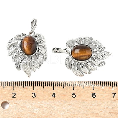 Natural Tiger Eye Pendants G-L623-04P-09-1