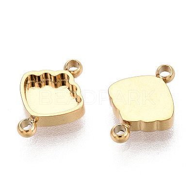 304 Stainless Steel Connector Cabochon Settings STAS-N115-31G-1