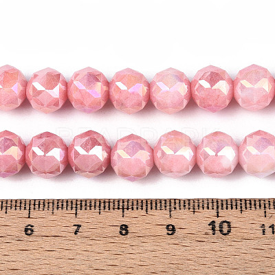 Anti-Tarnish Electroplate Glass Beads Strands LS-GLAA-N010-10mm-04-1