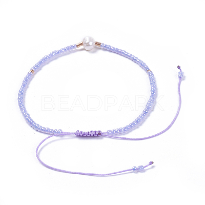 Adjustable Nylon Thread Braided Beads Bracelets BJEW-JB04375-02-1