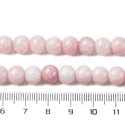 Opaque Glass Beads Strands GLAA-T031-01O-15-1