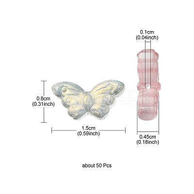 Transparent Spray Painted Glass Beads GLAA-YW0001-56-1