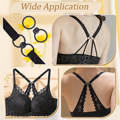 Ring Plastic Front Closure Bra Hook FIND-WH0291-30-1
