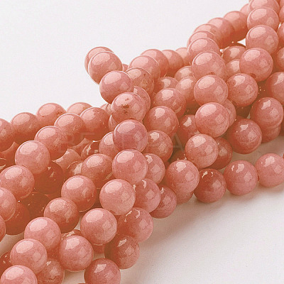 Natural Mashan Jade Round Beads Strands X-G-D263-10mm-XS18-1