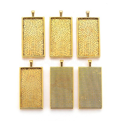 Alloy Pendant Cabochon Settings LS-PALLOY-2418-AG-FF-1