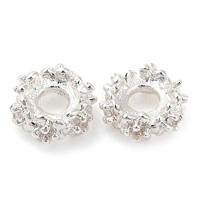 Rack Plating Brass Micro Pave Cubic Zirconia Beads KK-A186-01C-S-1