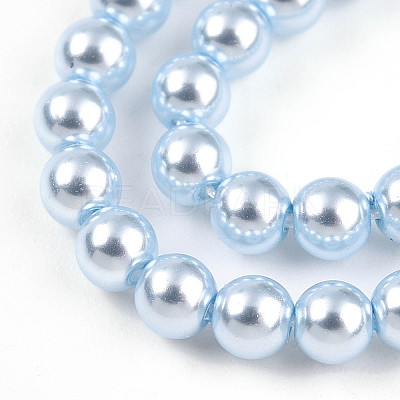Baking Paint Pearlized Glass Pearl Bead Strands HY-N002-3mm-A05-1