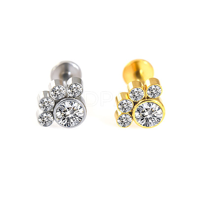 316L Surgical Stainless Steel & G23 Titanium Crystal Rhinestone Labrets for Women Men WG3A239-19-1