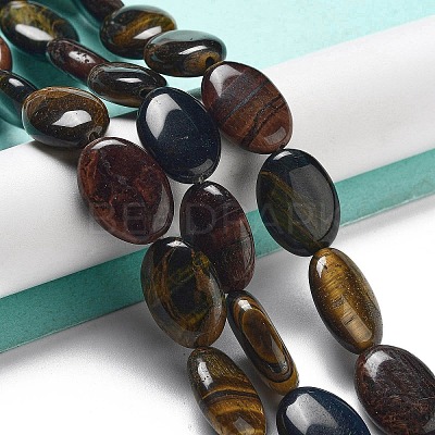 Natural 3-Color Tiger Eye Beads Strands G-P528-M22-01-1