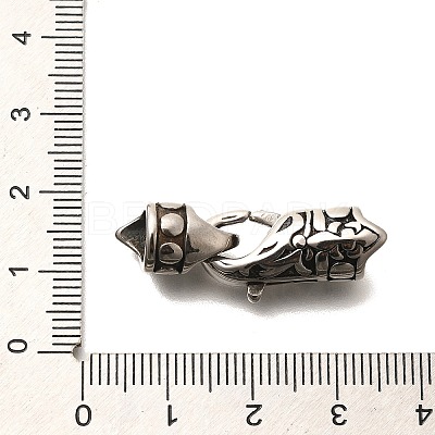 304 Stainless Steel Fold Over Clasps X-STAS-R140-14AS-02-1