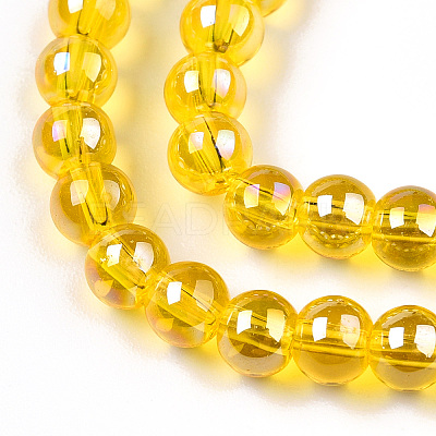 Electroplate Transparent Glass Beads Strands LS-GLAA-T032-T4mm-AB11-1